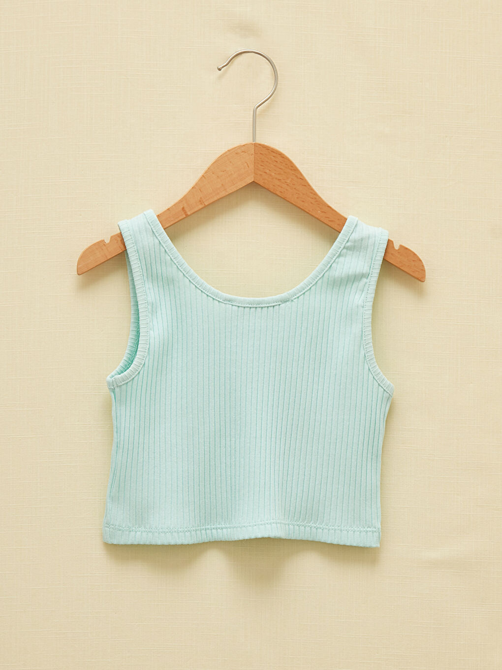 Mavi Bisiklet Yaka Düğme Detaylı Kız Çocuk Atlet-1