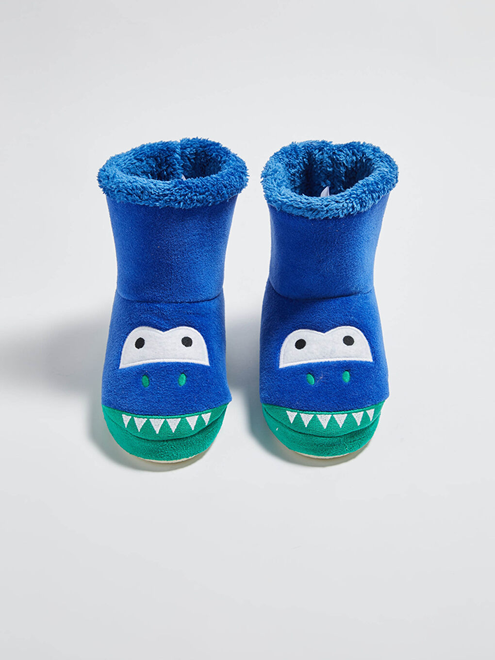Mavi Pelüş 3D Görünümlü Erkek Çocuk Ev Botu-1