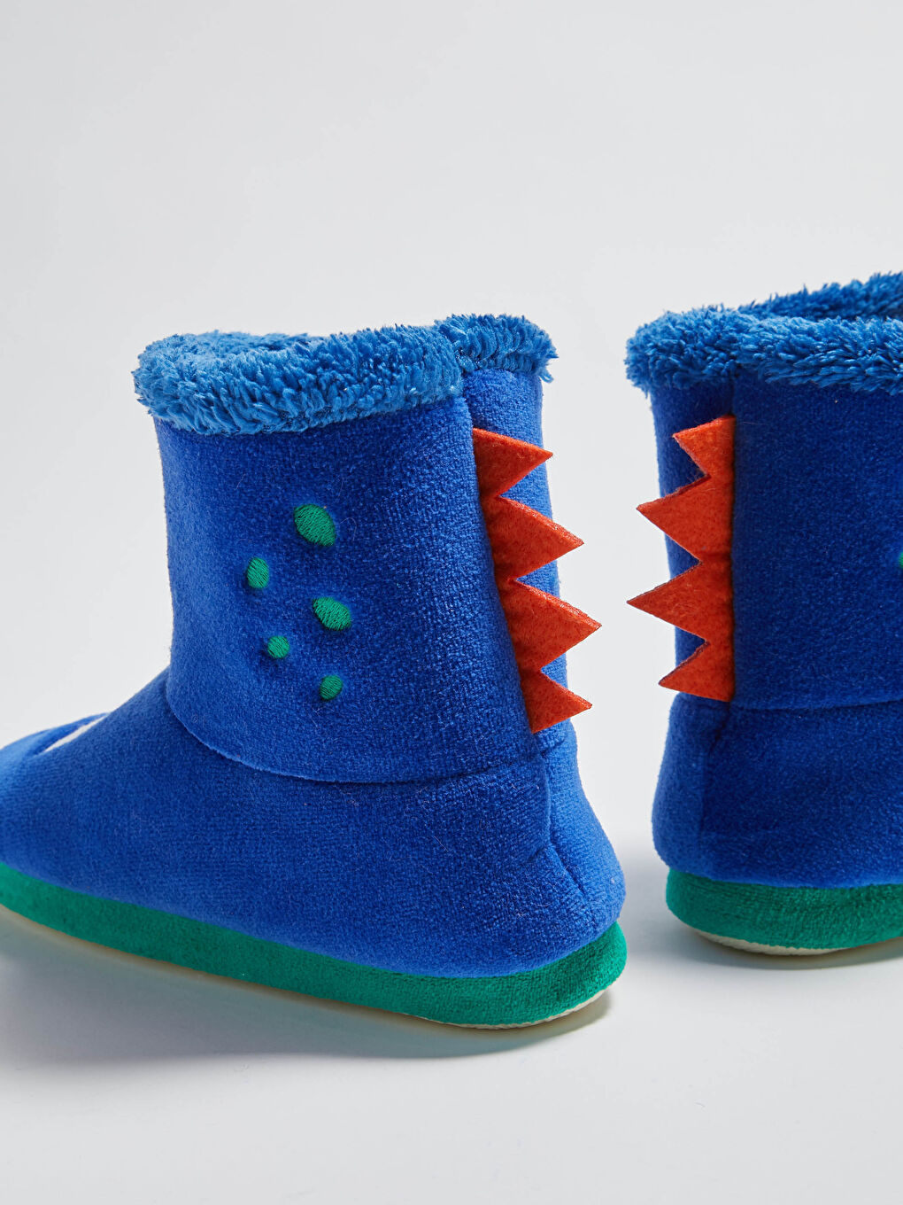Mavi Pelüş 3D Görünümlü Erkek Çocuk Ev Botu-3