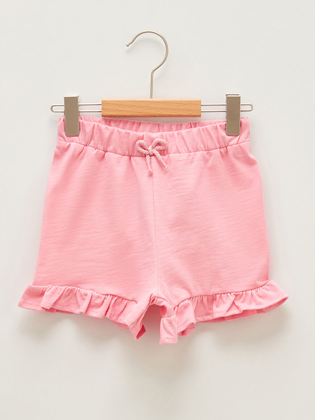 Sarı Bisiklet Yaka Kısa Kollu Baskılı Kız Bebek Tişört ve Şort 2'li Takım-3