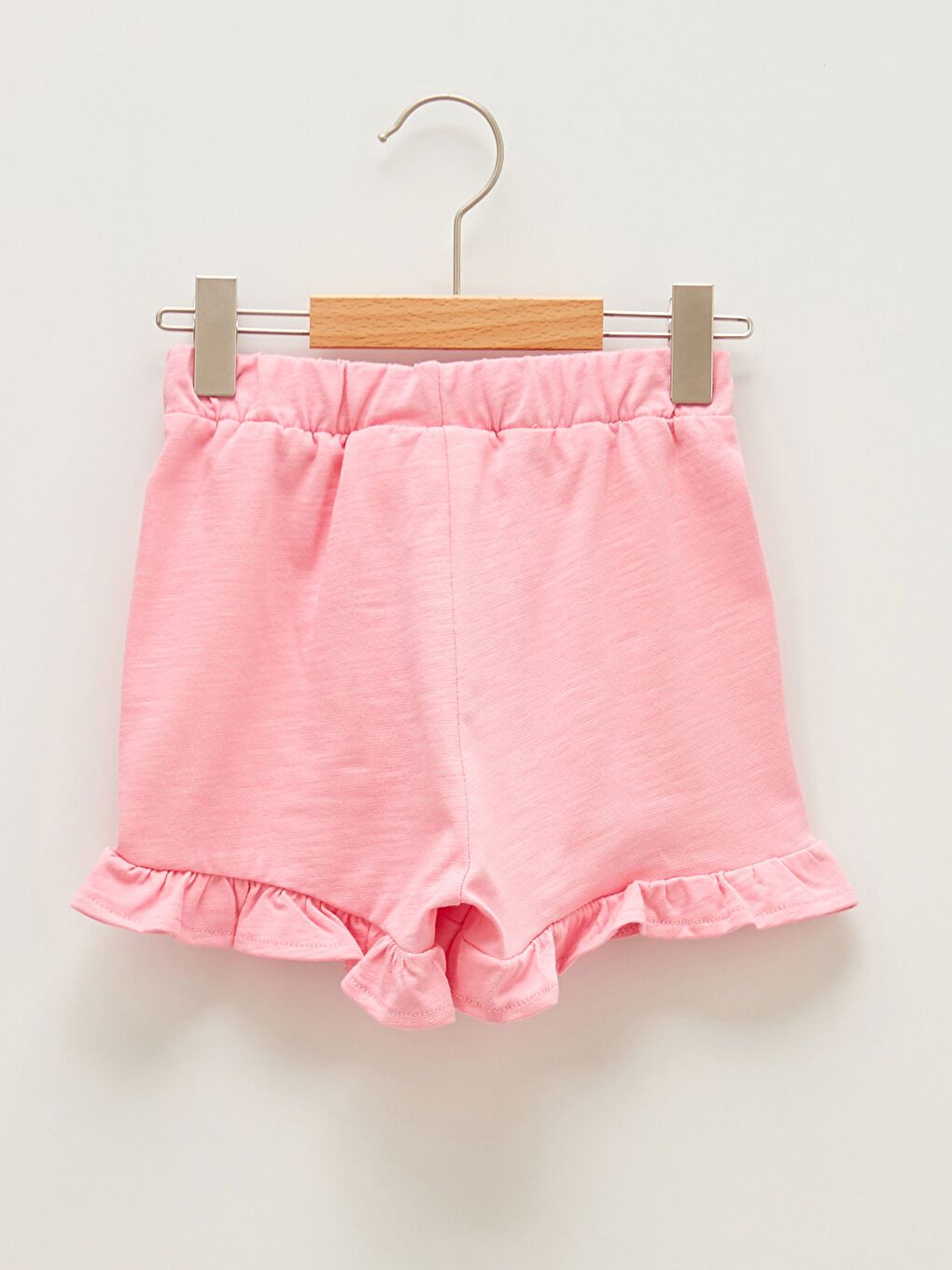 Sarı Bisiklet Yaka Kısa Kollu Baskılı Kız Bebek Tişört ve Şort 2'li Takım-4