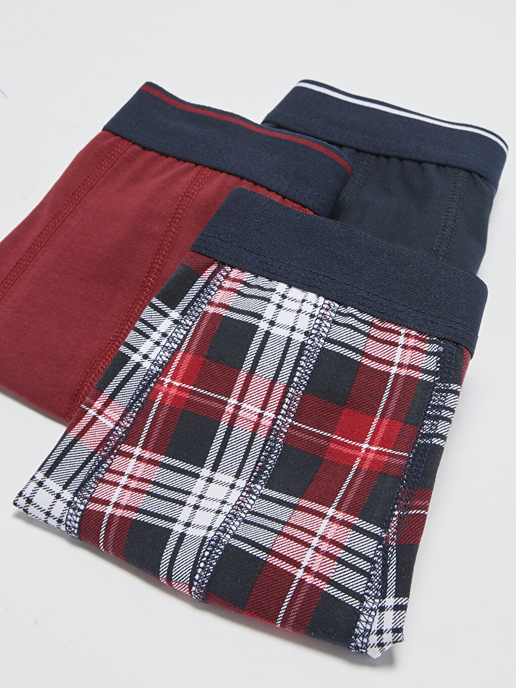 Karışık Standart Kalıp Pamuklu Esnek Erkek Boxer 3'lü-1