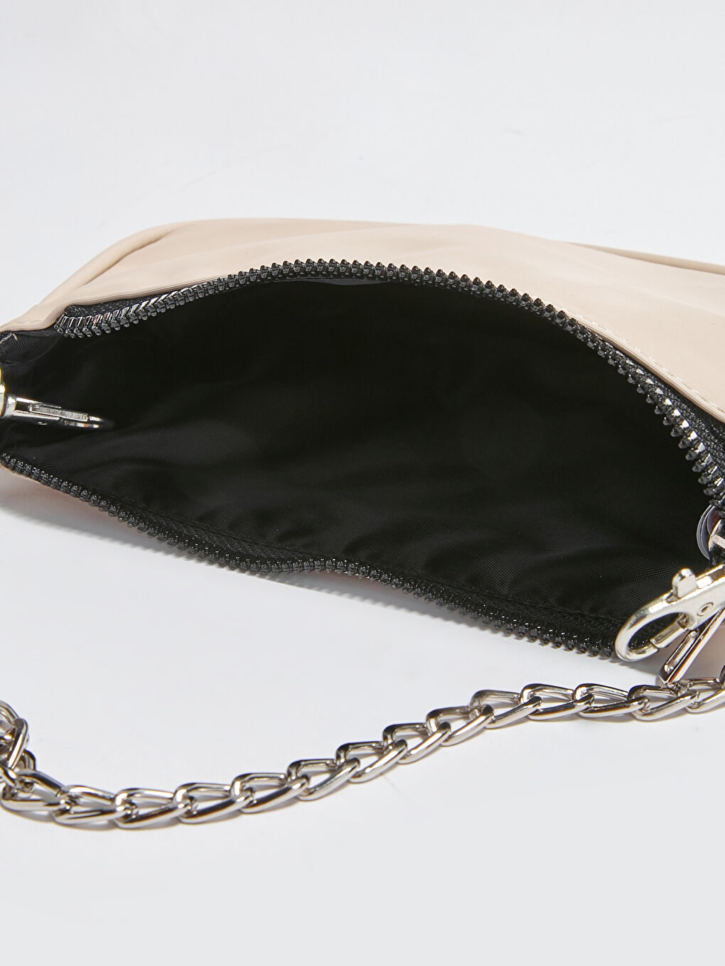 Siyah Deri Görünümlü Ek Küçük Çantalı Kadın Omuz Çantası-5