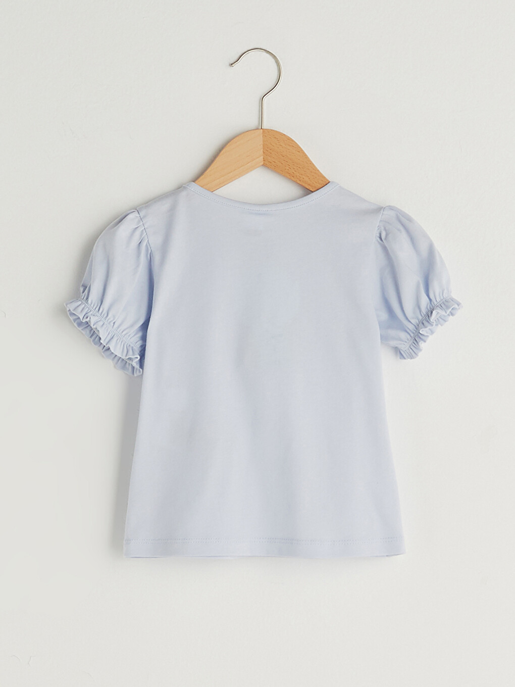 Crew Neck Short Sleeve Printed Cotton Baby Girl T-Shirt-1