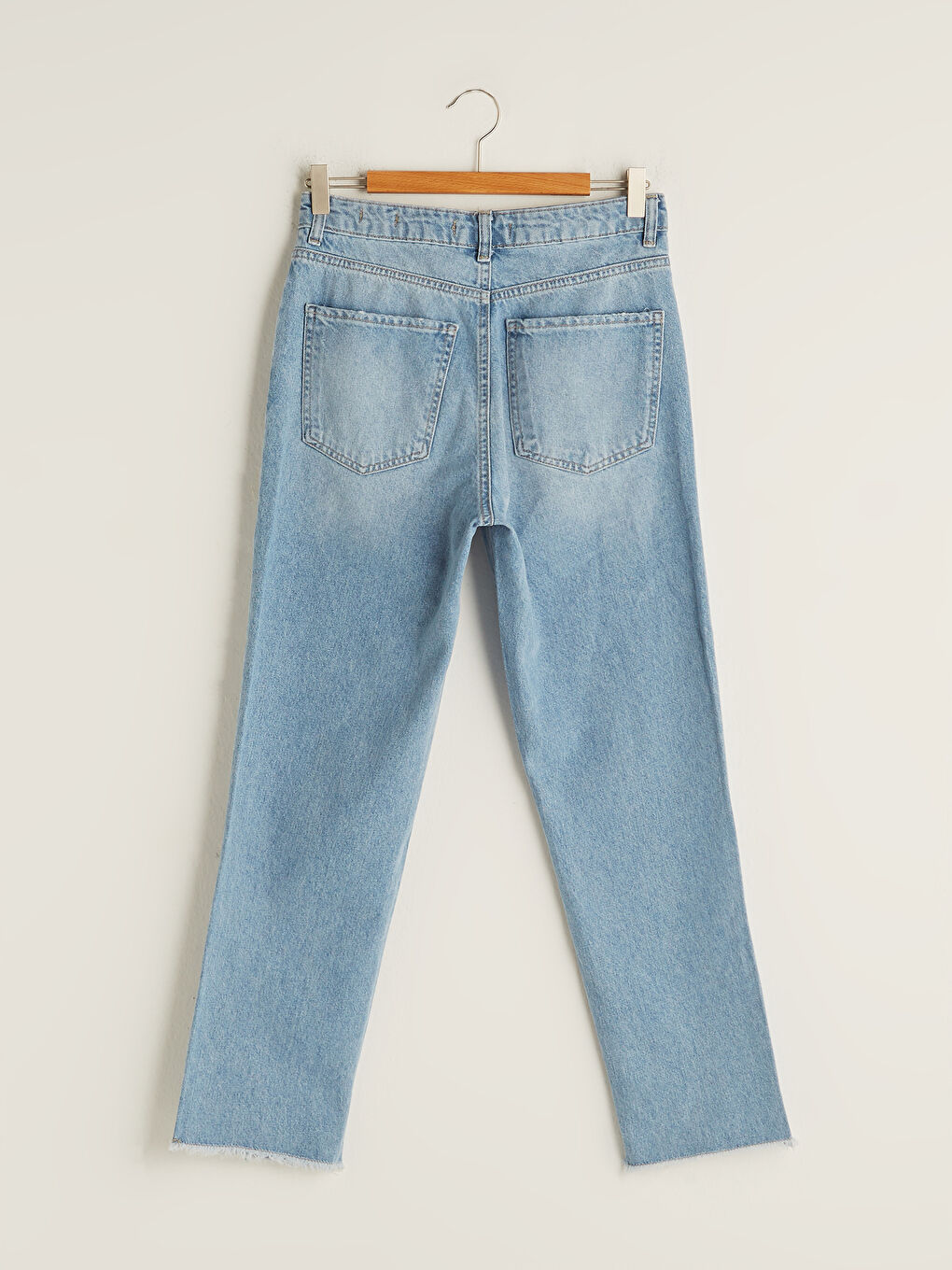 LCW Jeans High Waisted Straight Fit Pocket Detailed Women's Rodeo Denim Trousers -S1HR67Z8-311