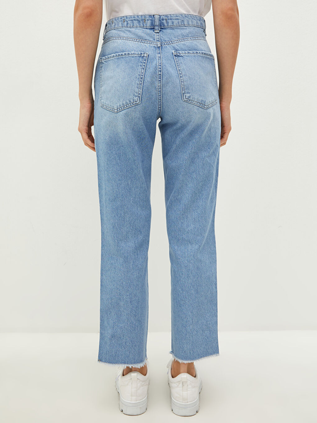 LCW Jeans High Waisted Straight Fit Pocket Detailed Women's Rodeo Denim Trousers -S1HR67Z8-311