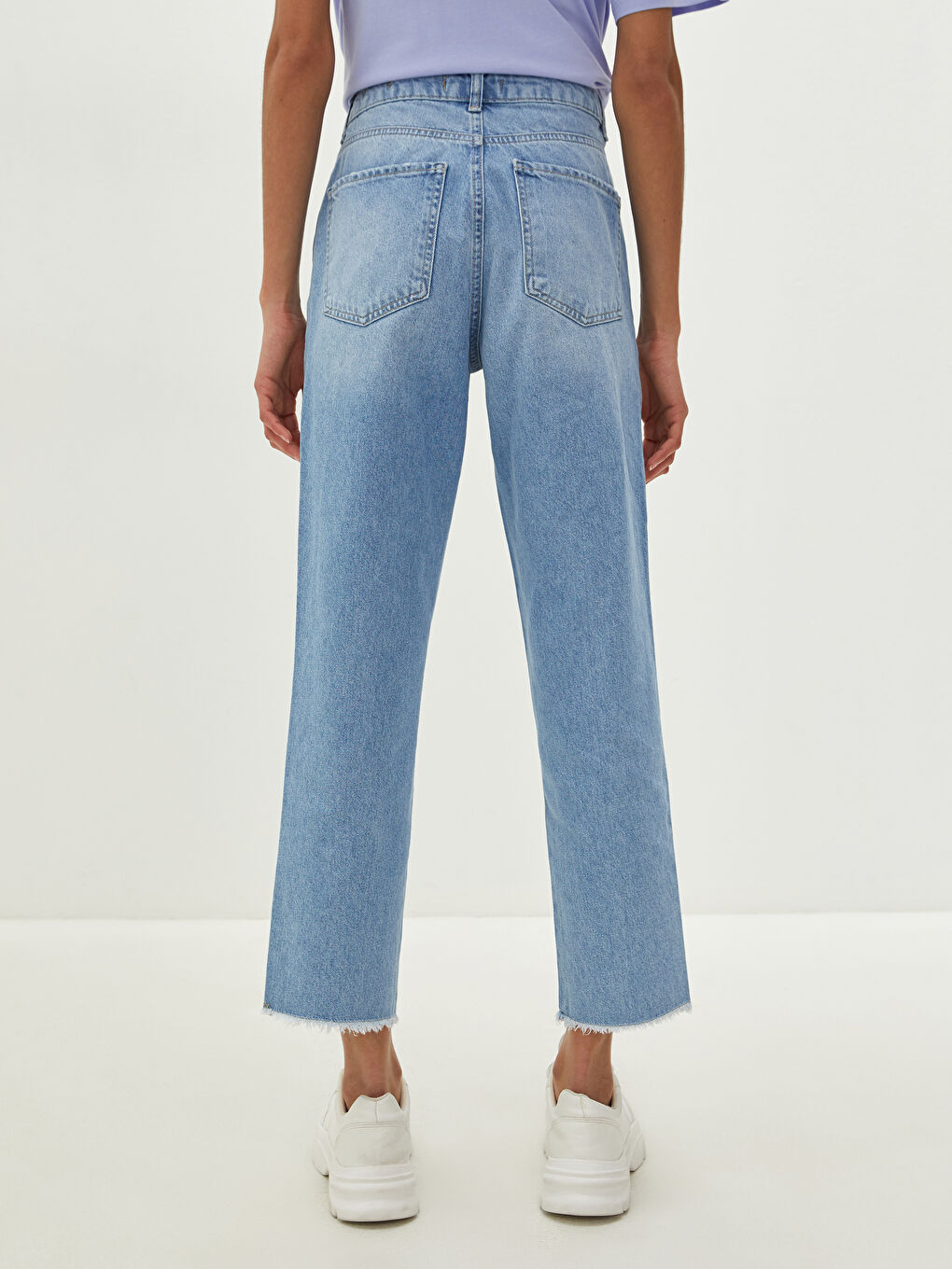 LCW Jeans High Waisted Straight Fit Pocket Detailed Women's Rodeo Denim Trousers -S1HR67Z8-311