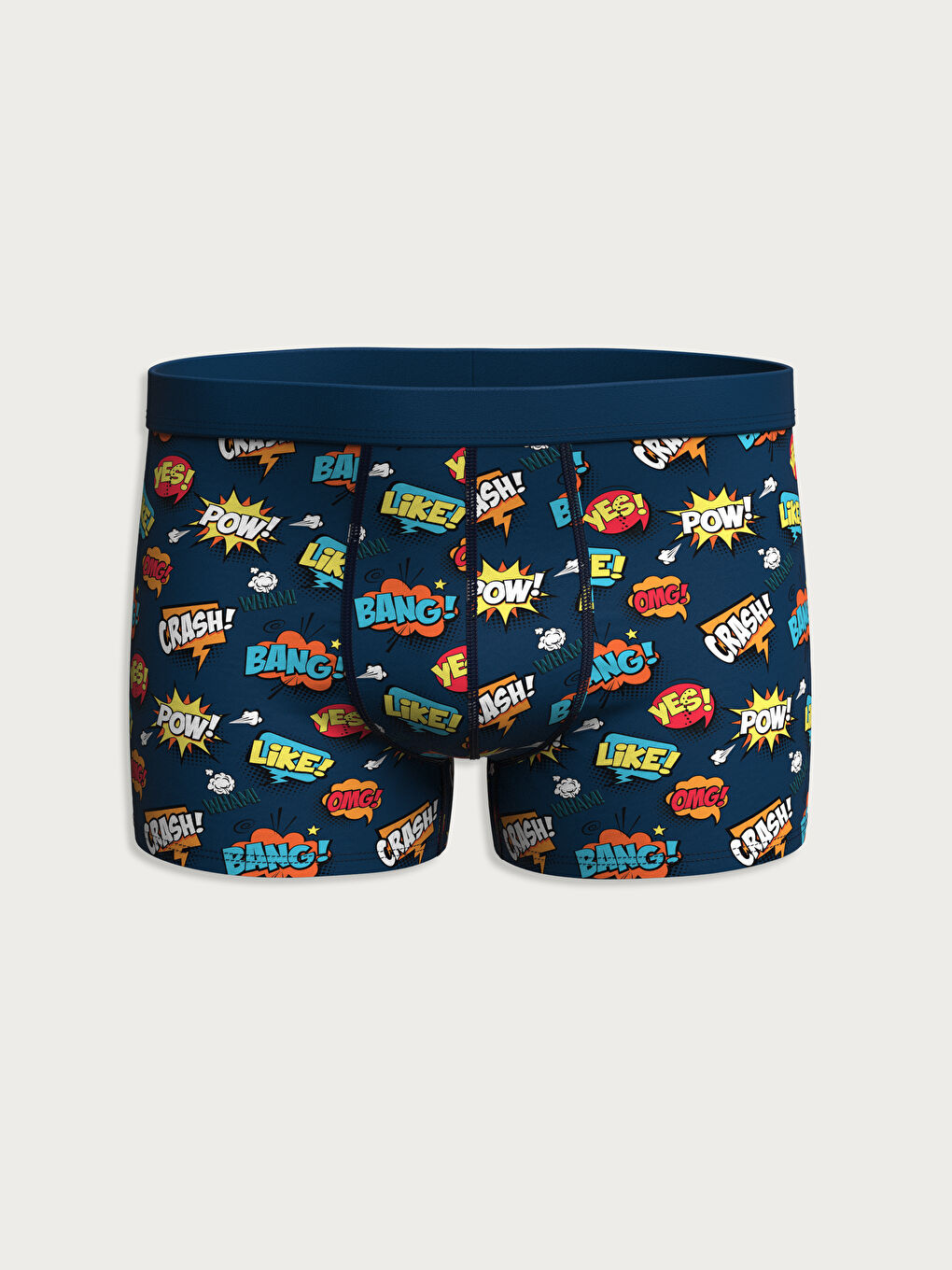 Lacivert Standart Kalıp Pamuklu Esnek Erkek Boxer 3'lü-1