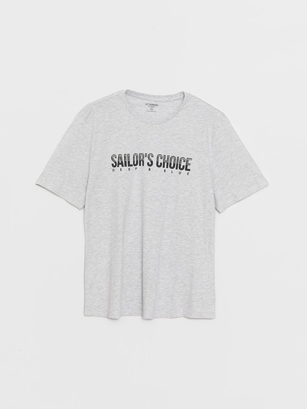 Tricou pentru Bărbați cu Guler Rotund, Mânecă Scurtă, Imprimat, din Bumbac Pieptănat-5