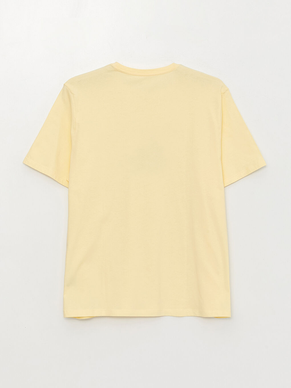 تيشيرت رجالي ياقة دائرية كم قصير مطبوع قطن ممشط-1