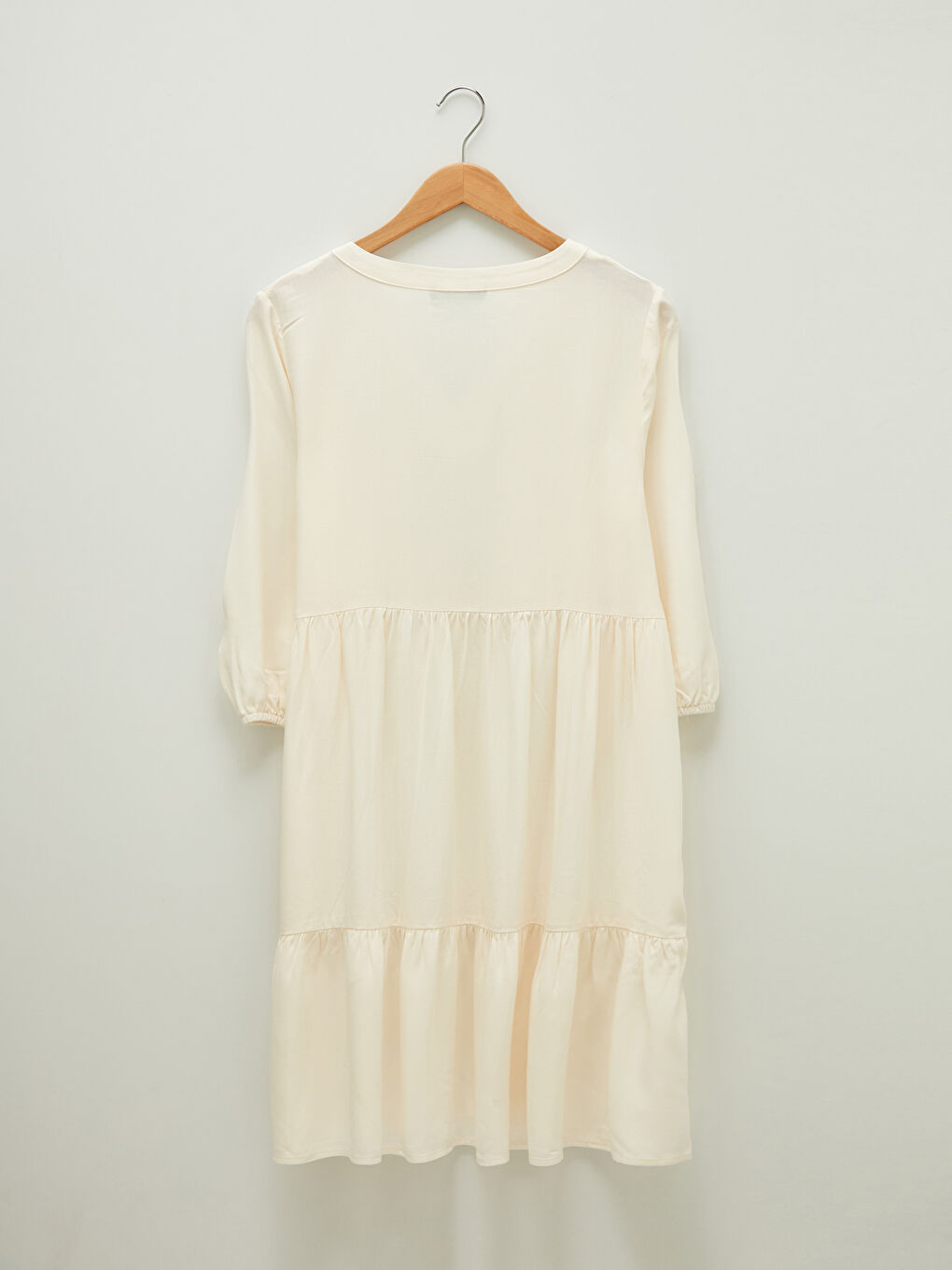 Notch Neck Linen Blend Women's Dress-7