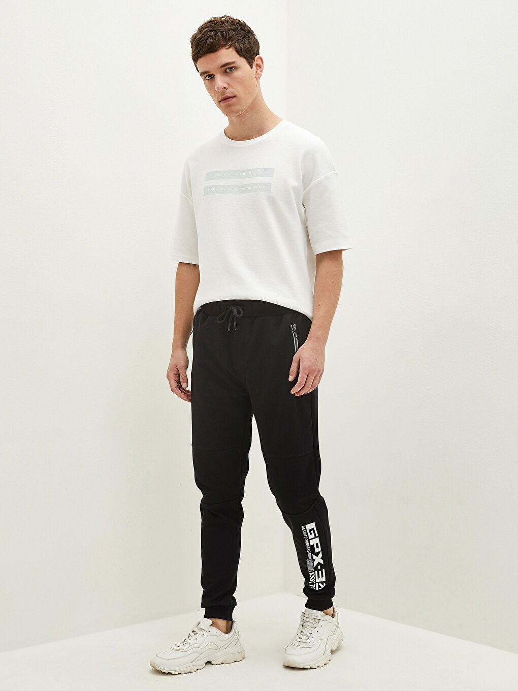 Siyah Slim Fit Erkek Eşofman Altı