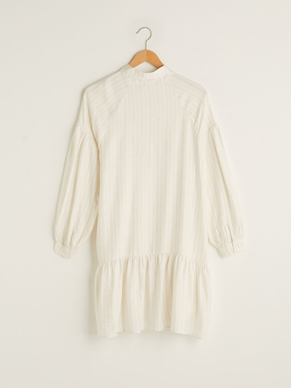 Grandad Collar Striped Long Sleeve Women's Tunic-7
