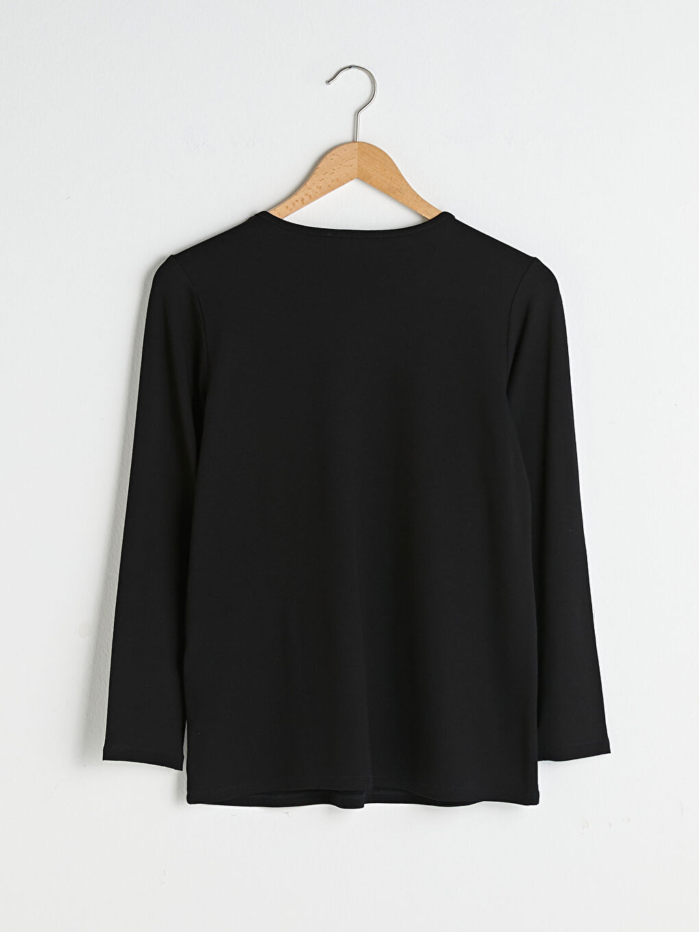 بلوزة نسائية كم طويل ياقة دائرية مطرزة بالترتر من الفيسكوز-7