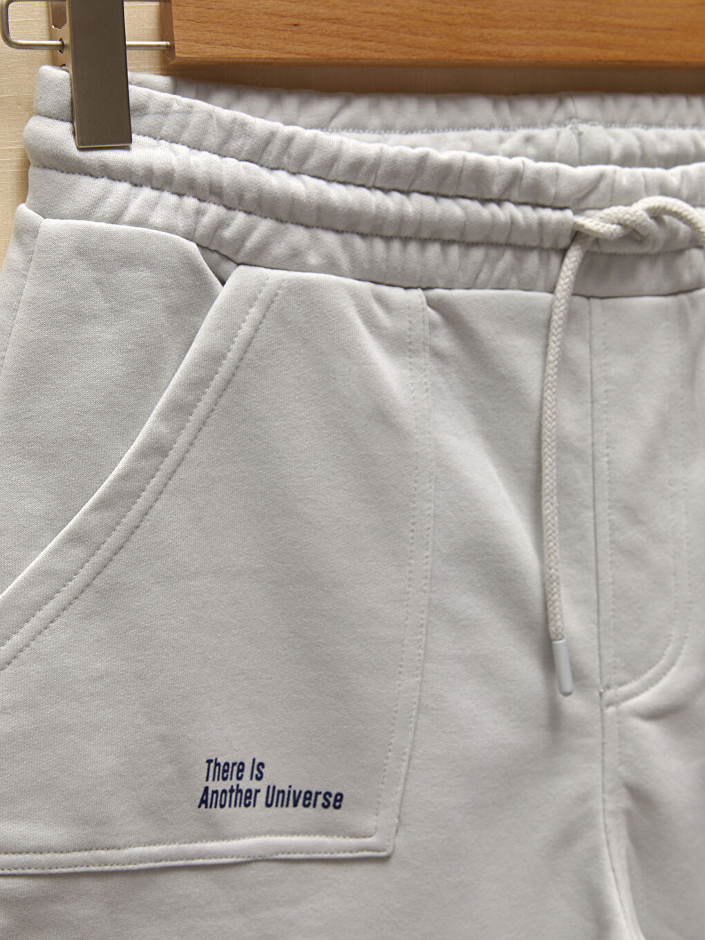 Gri Dar Kalıp Baskılı Erkek Spor Şort-6