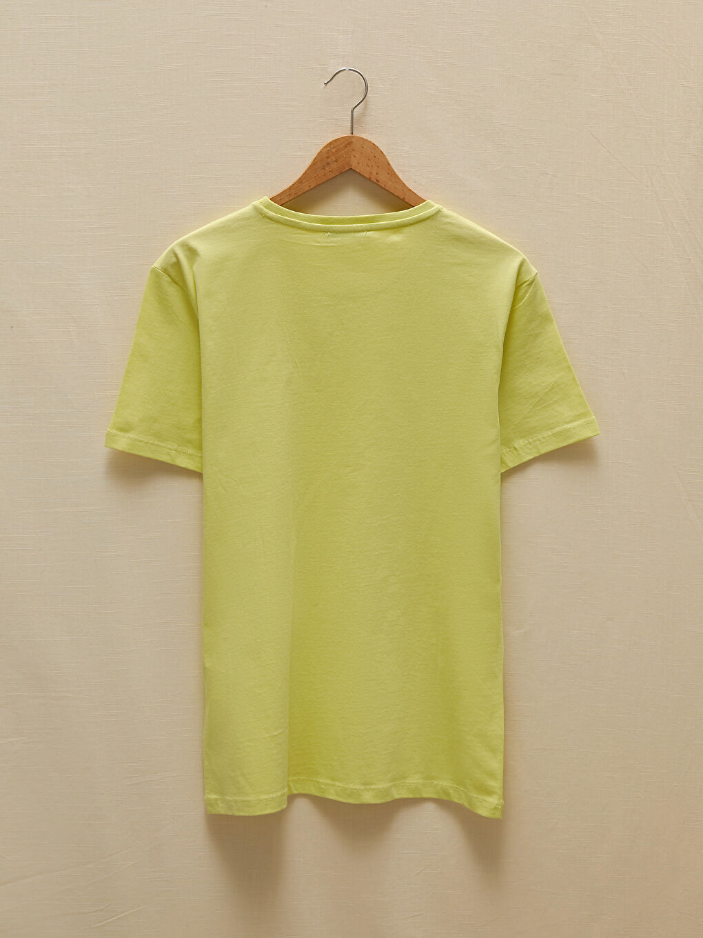 Yeşil Bisiklet Yaka Kısa Kollu Baskılı Penye Erkek Tişört-6