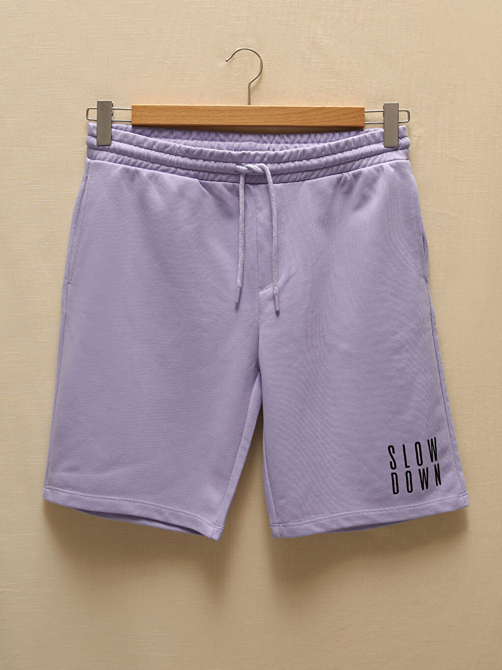 Lila Standart Kalıp Erkek Spor Şort-6