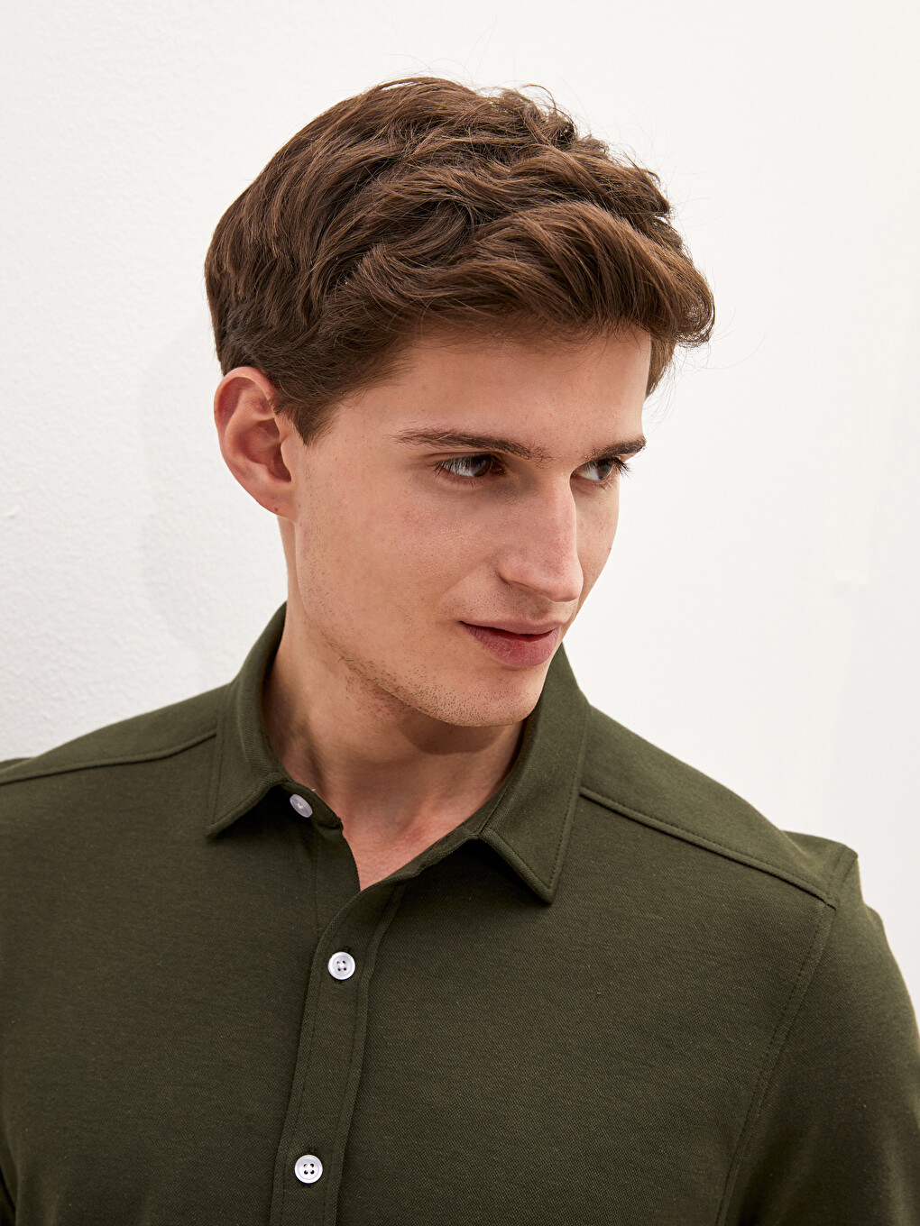 Slim Fit Long Sleeve Men's Shirt-2