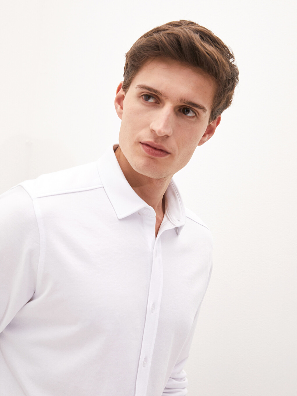 Slim Fit Long Sleeve Men's Shirt-2