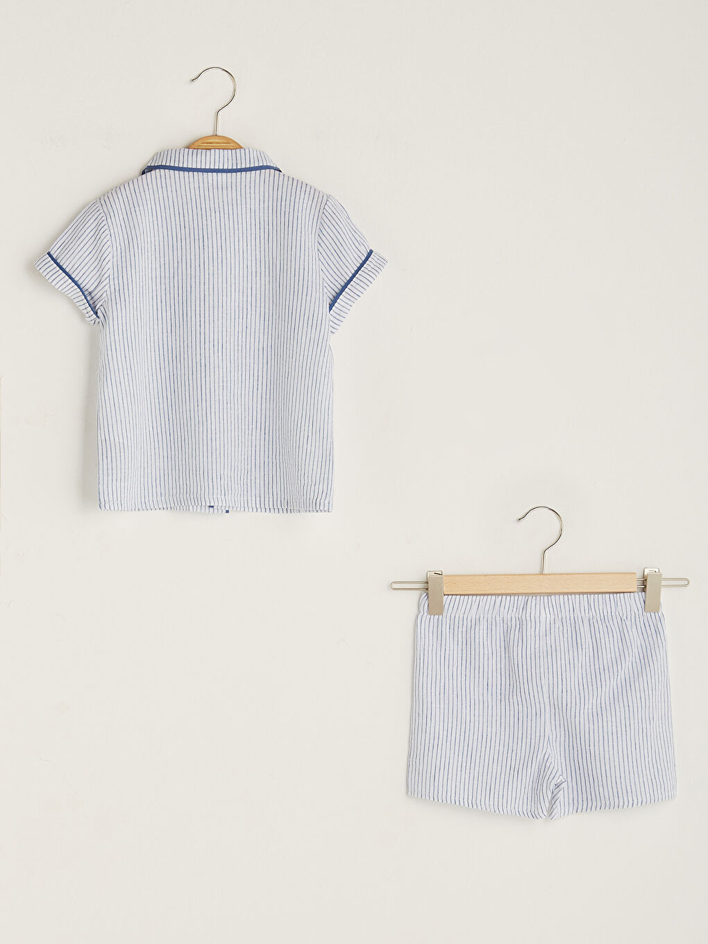 Shirt Collar Short Sleeve Baby Boy Exclusive Pajamas Set-1