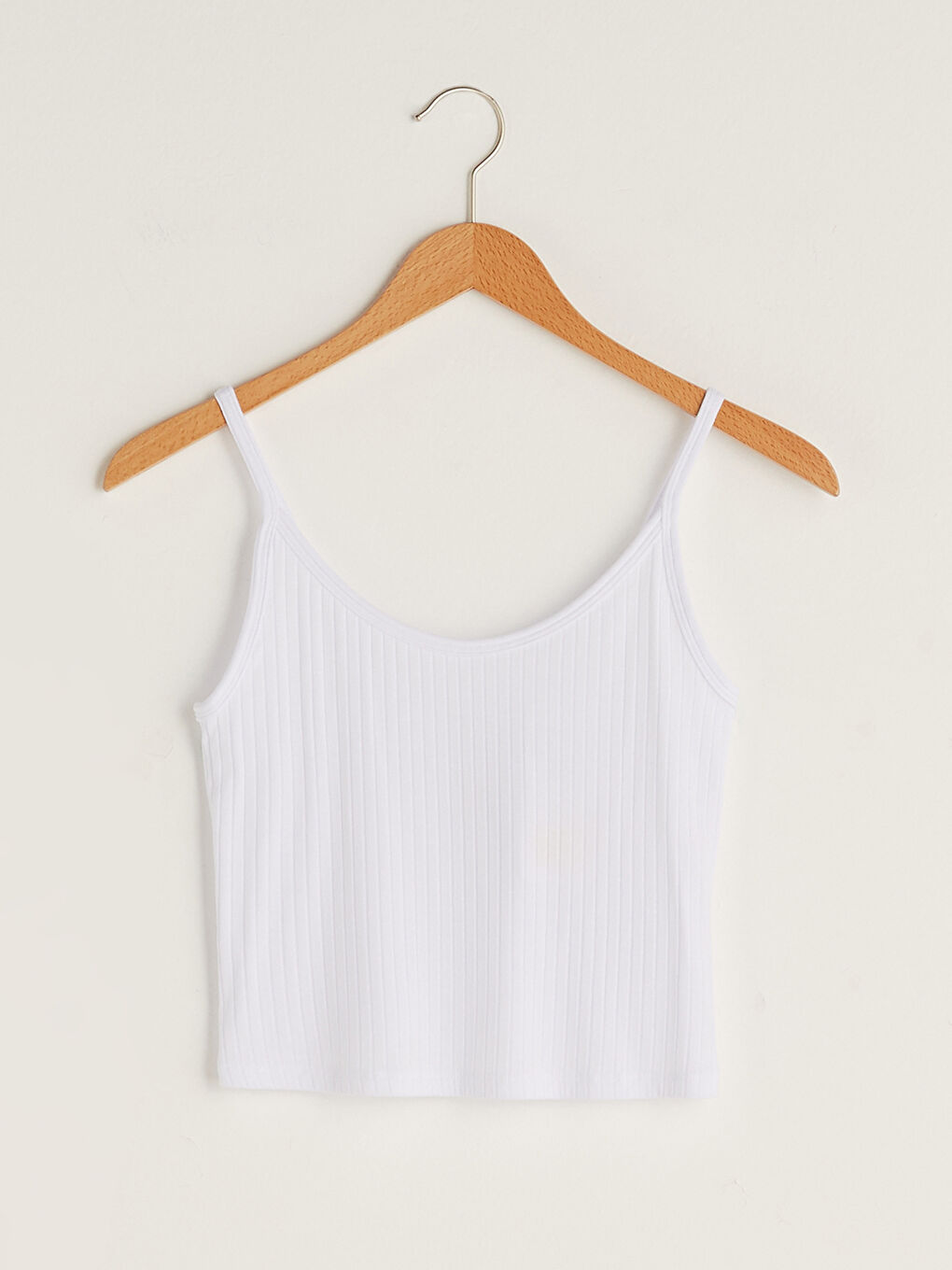 U-Ausschnitt Riemchen Jersey Stoff Frauen Athletin-5