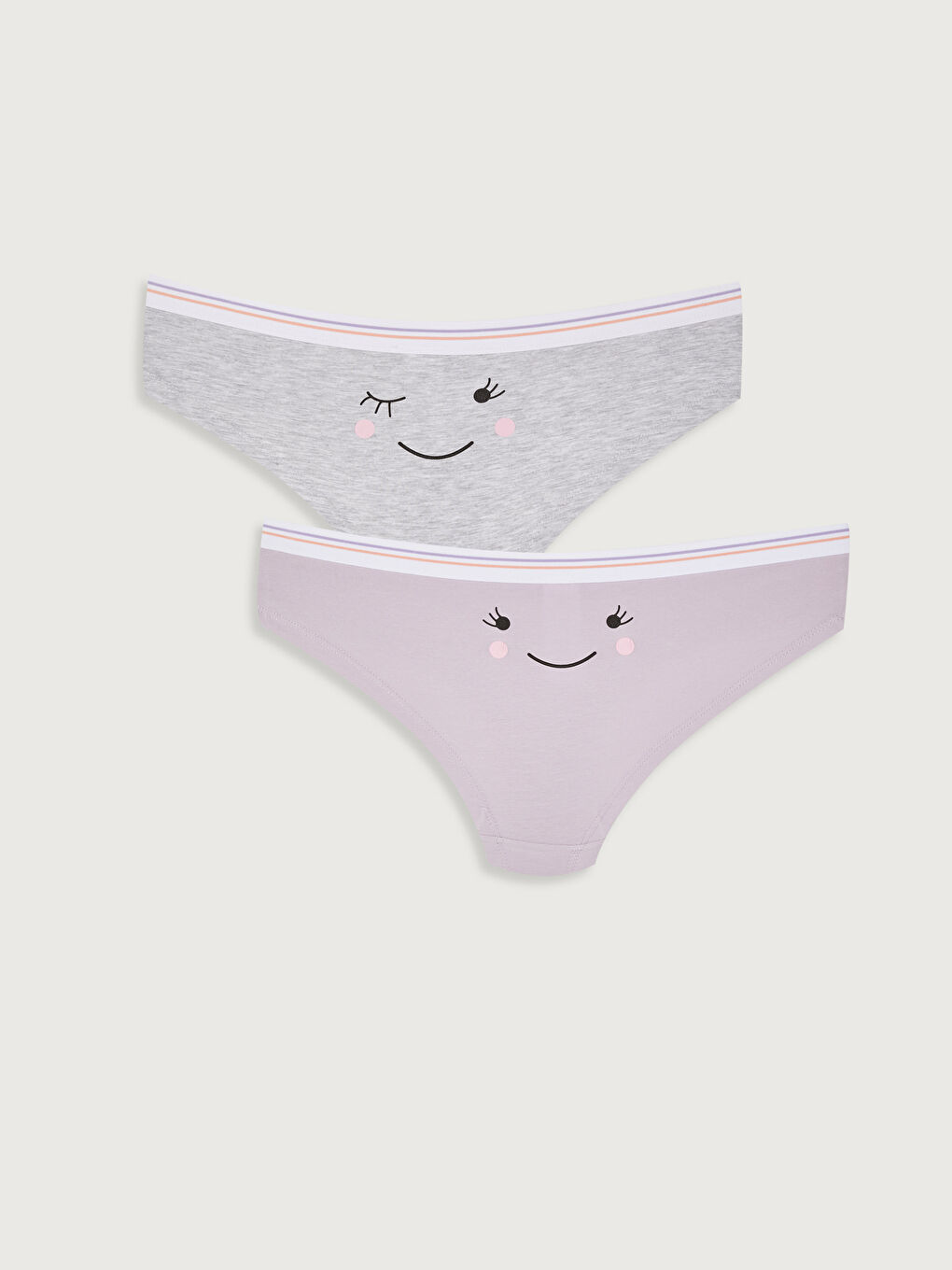 Lila Baskılı Hipster Külot 2'li Paket