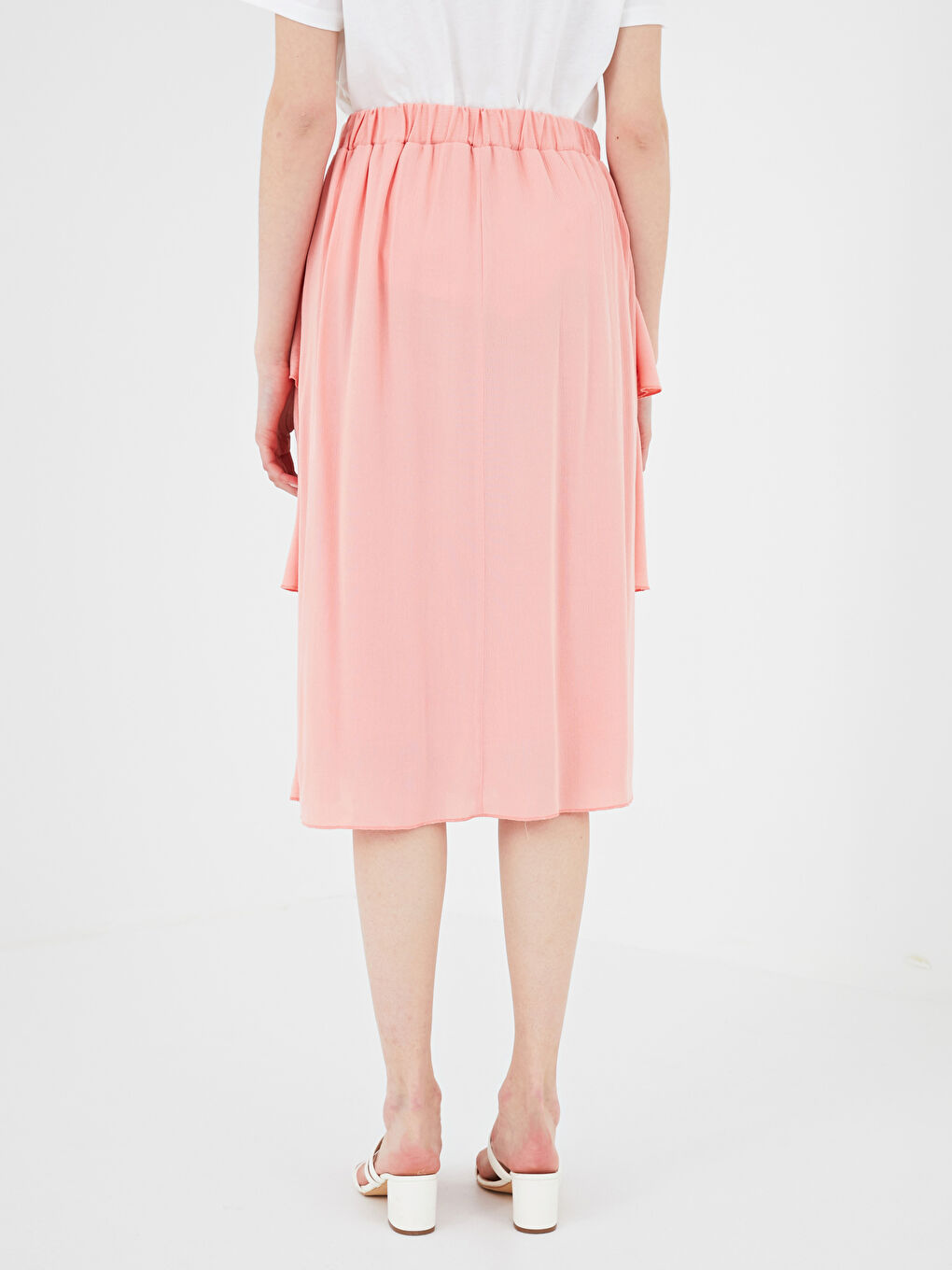 Elastic Waist Frilly Woman Skirt -S1I087Z8-GB4