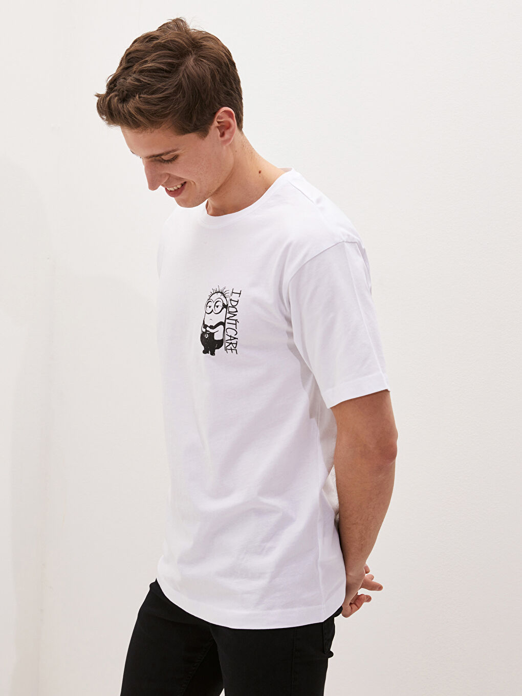 Crew Neck Short Sleeve Minions Printed Jersey Men's T-Shirt-3