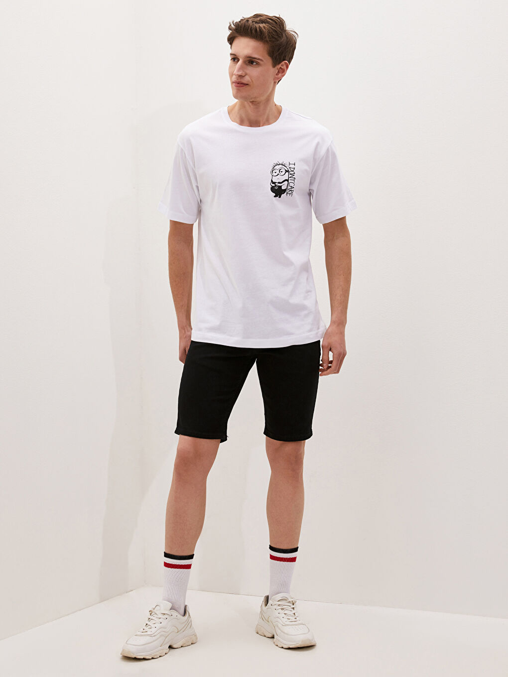 Crew Neck Short Sleeve Minions Printed Jersey Men's T-Shirt-4