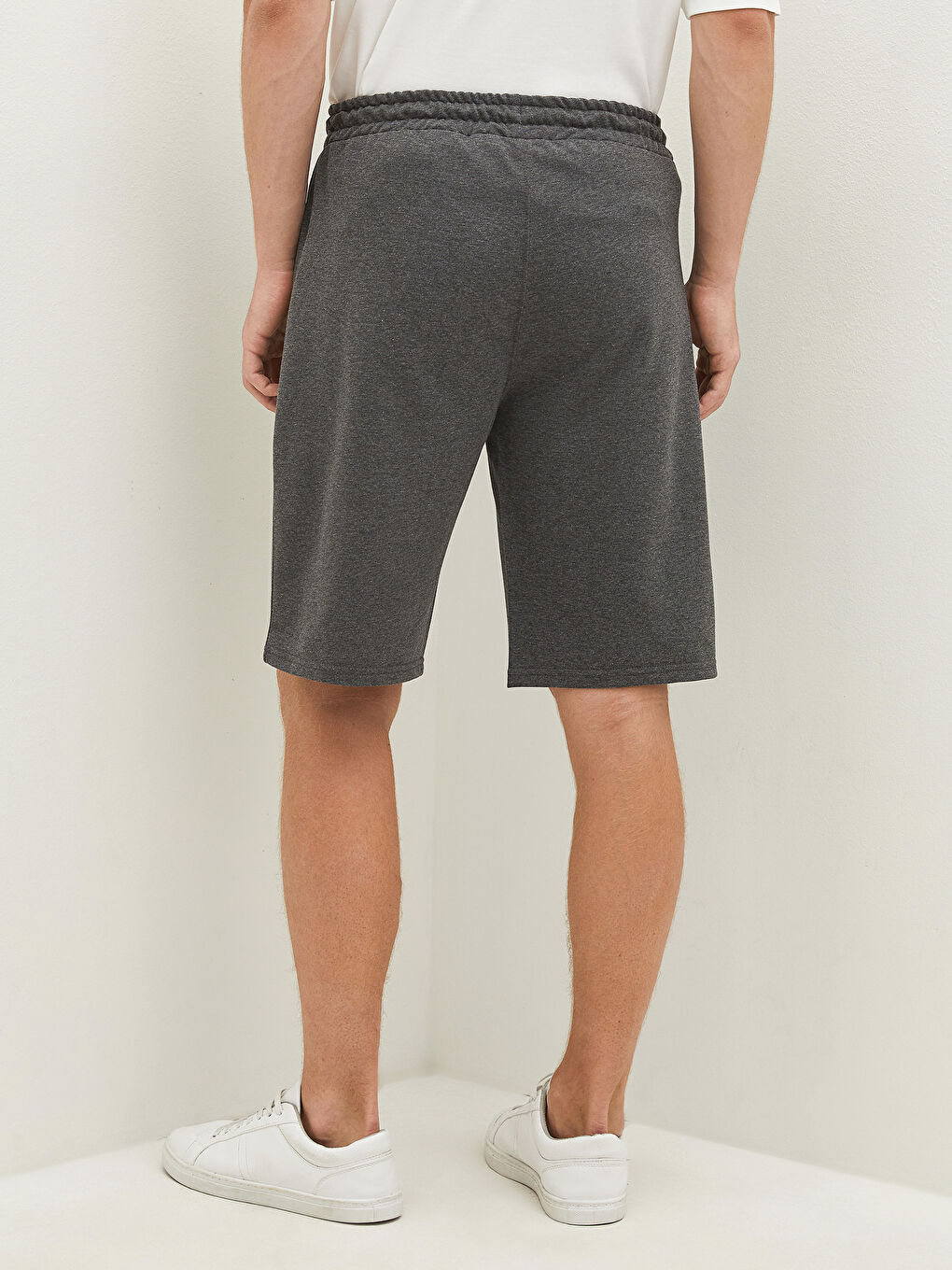 Antrasit Dar Kalıp Erkek Spor Şort-3