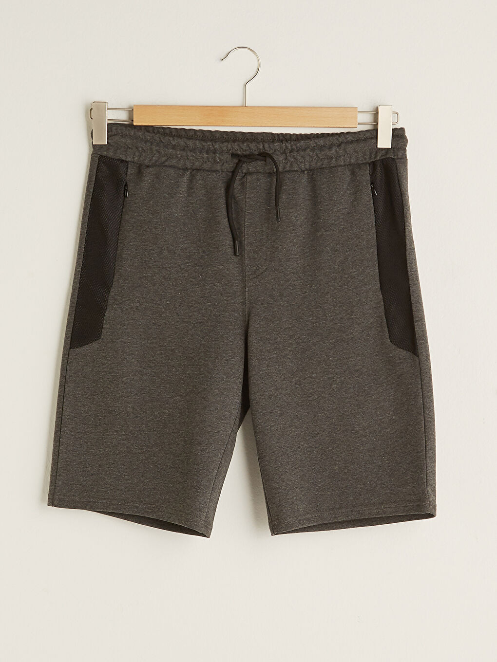 Antrasit Dar Kalıp Erkek Spor Şort-5