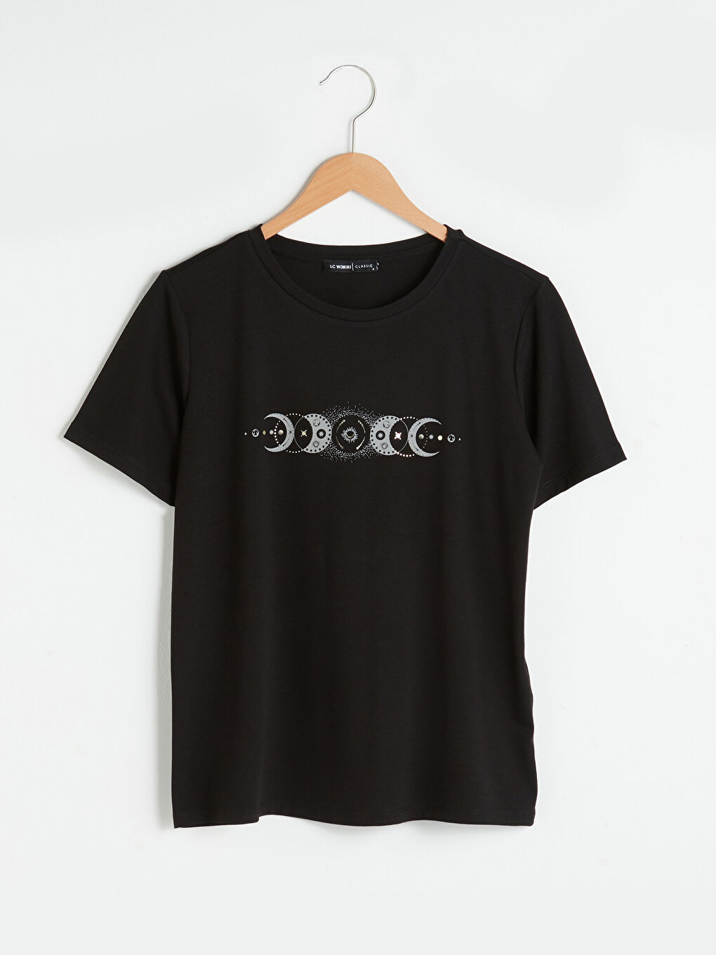 Женская футболка с круглым вырезом и короткими рукавами с принтом-5