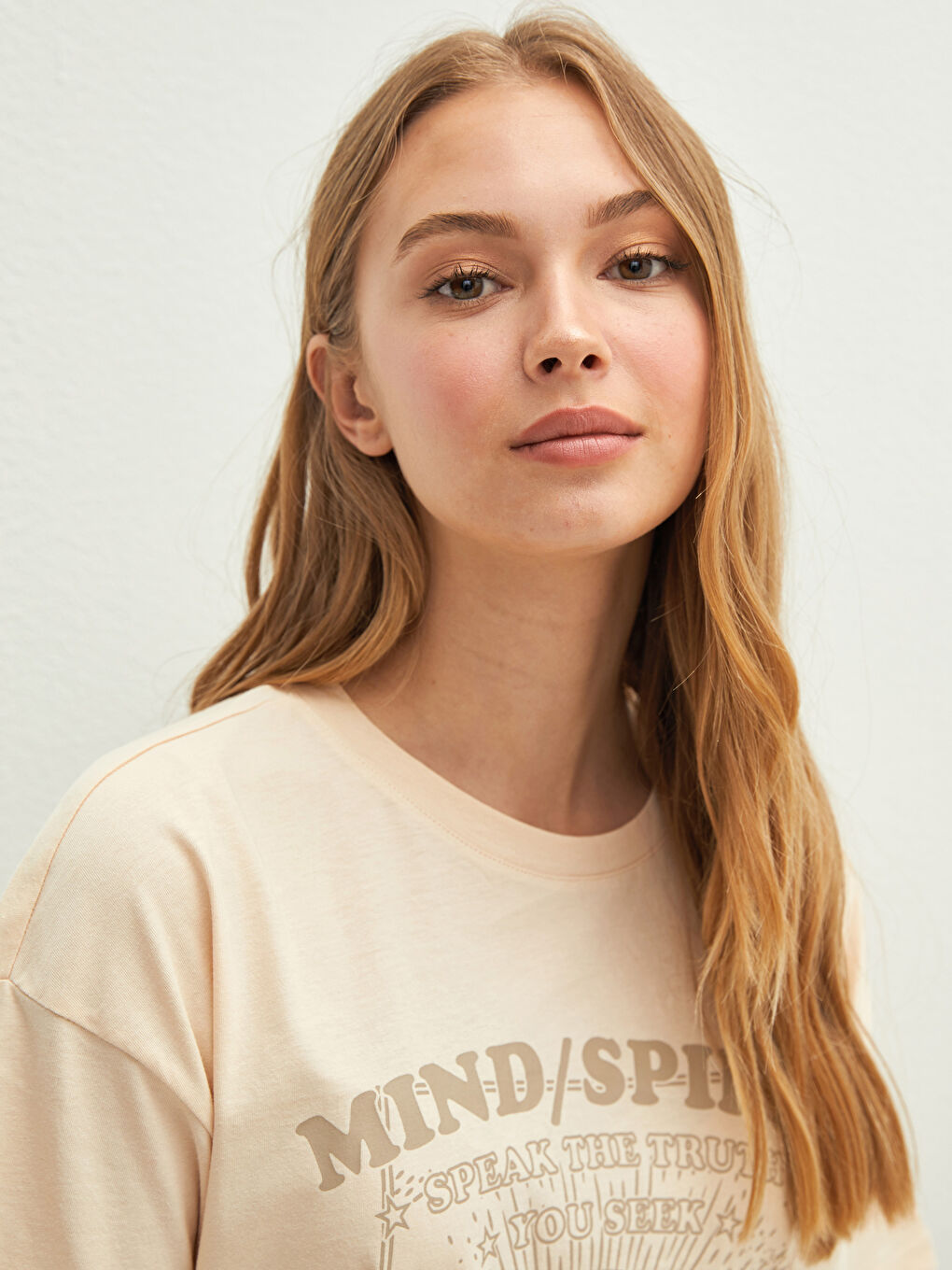 Crew Neck Printed Short Sleeve Women's T-Shirt-2