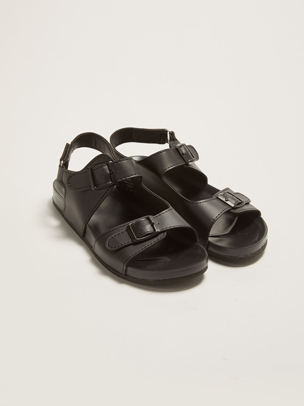 Siyah Çift Bantlı Erkek Çocuk Sandalet-2