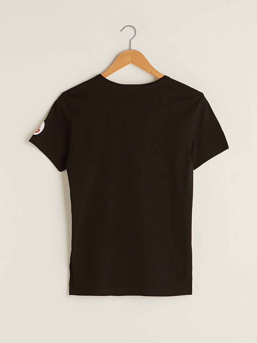 Siyah Bisiklet Yaka Kısa Kollu Galatasaray Baskılı Penye Erkek Tişört-5