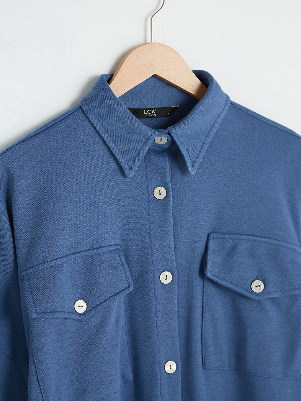 Pocket Detailed Long Sleeve Women's Shirt-8