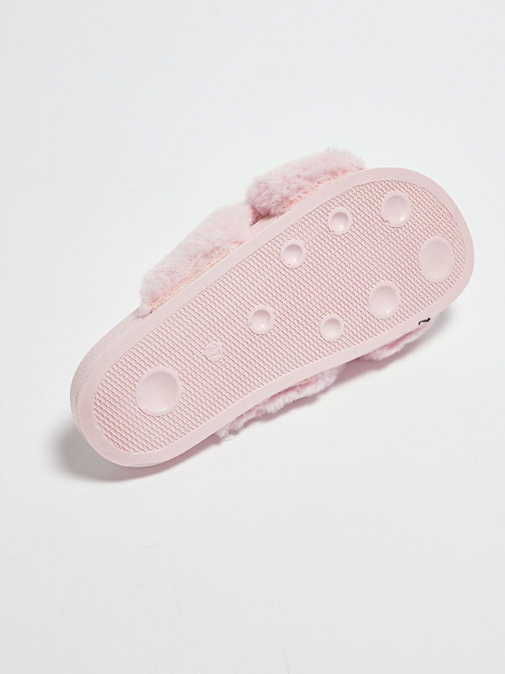 Pembe Çapraz Bantlı Tüylü Kadın Terlik-3