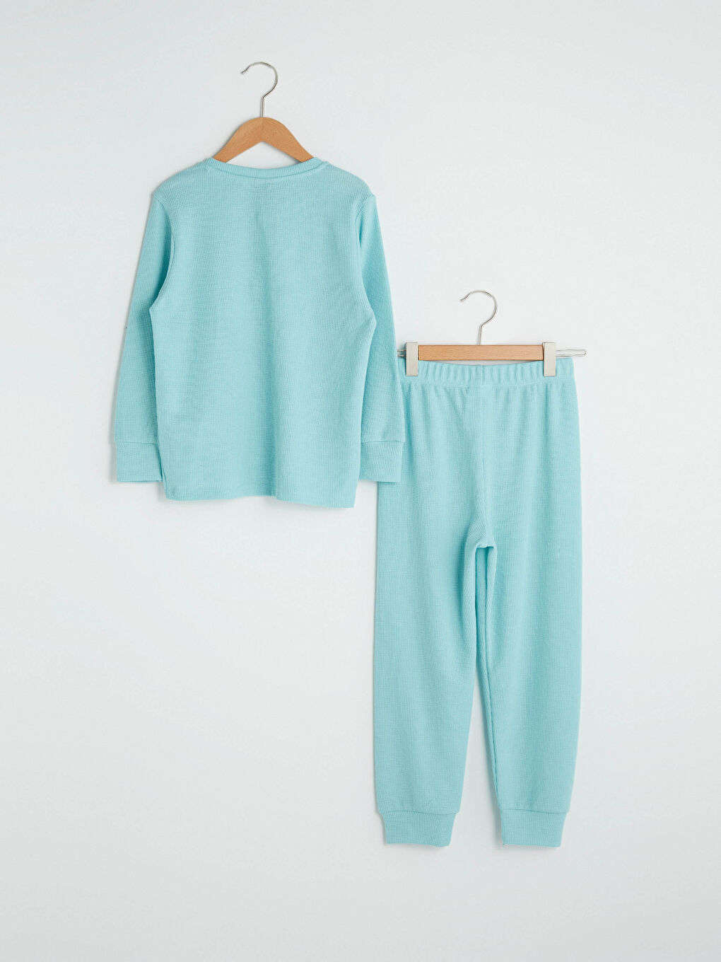 Crew Neck Embroidered Long Sleeve Boy's Pajamas Set-1