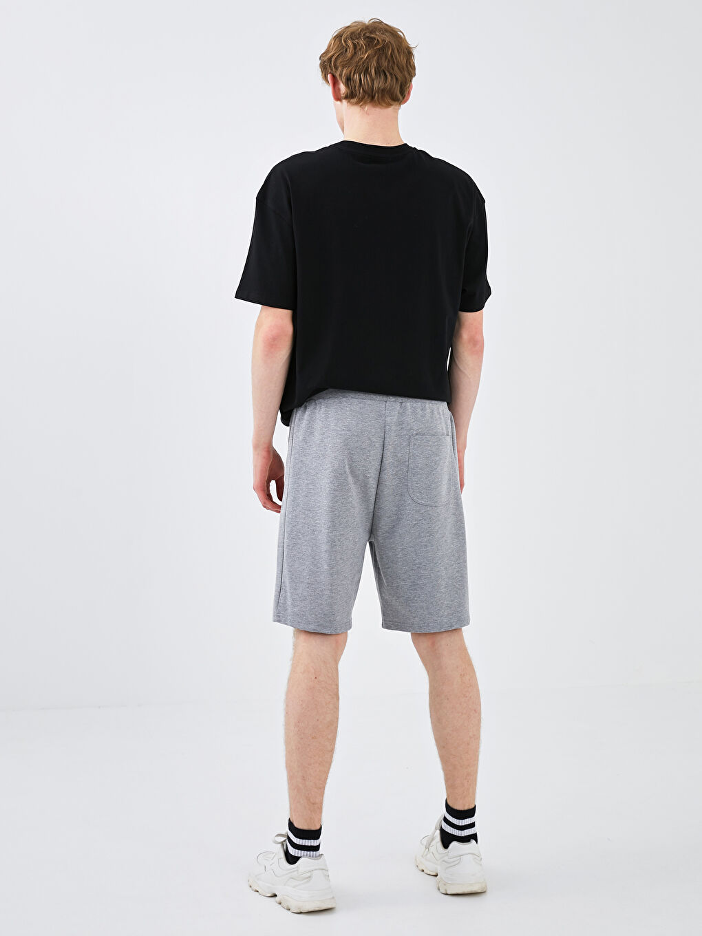 Standard Fit Men's Shorts with Waist Tie Detail-3