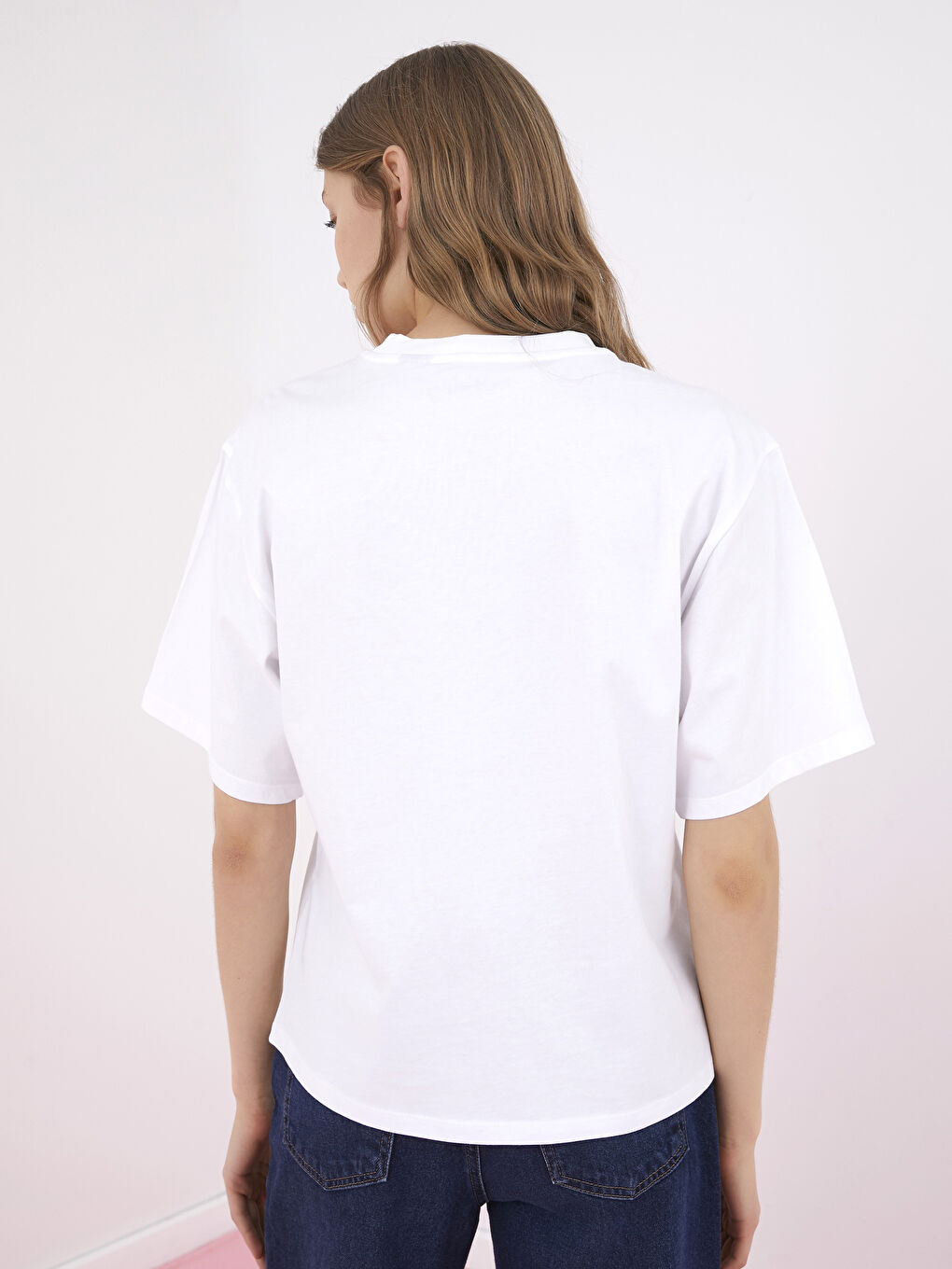 Crew Neck Peanuts Characters Printed Short Sleeve Cotton Women T-Shirt-3