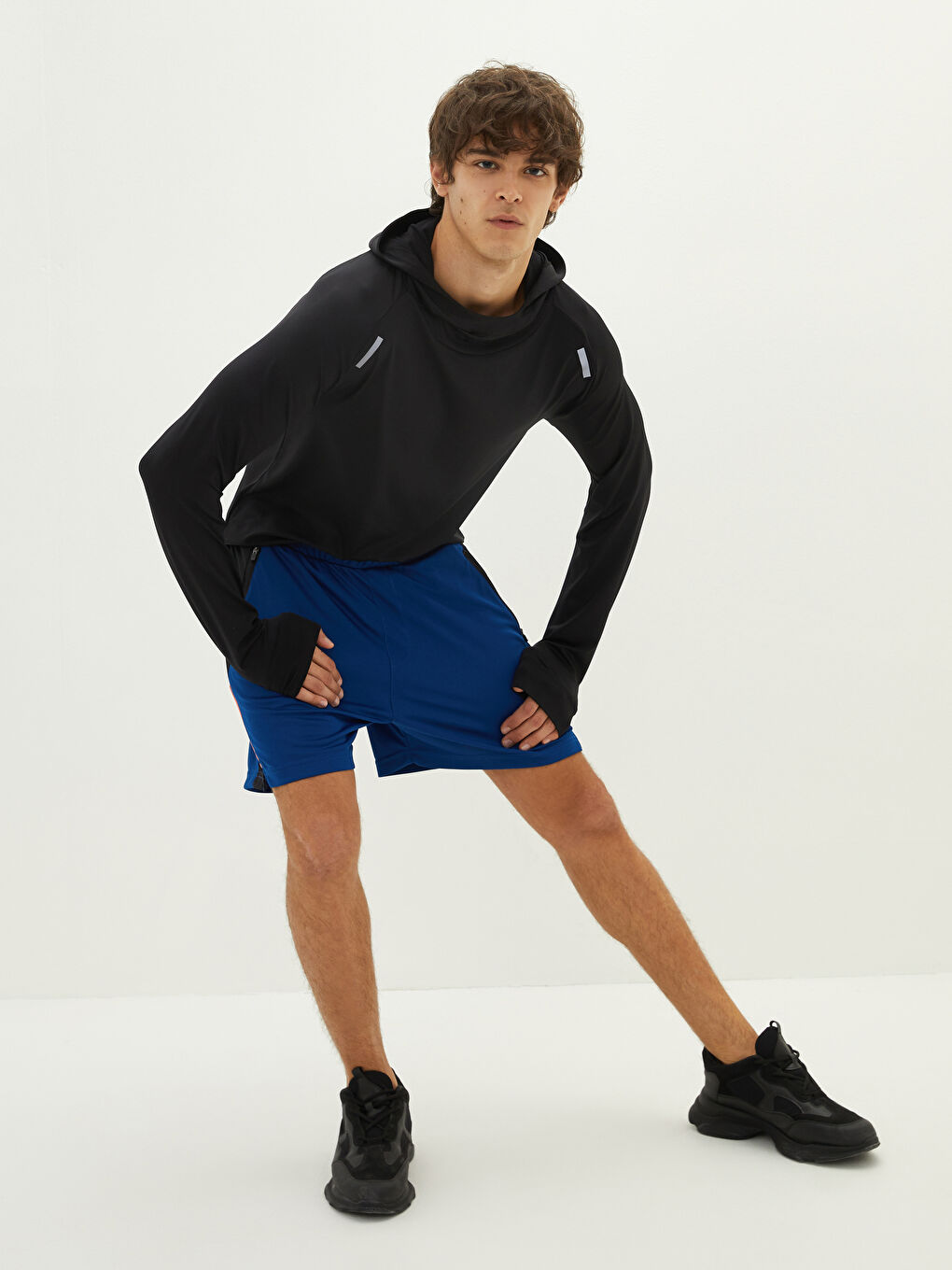 Mavi Standart Kalıp Erkek Spor Şort-2