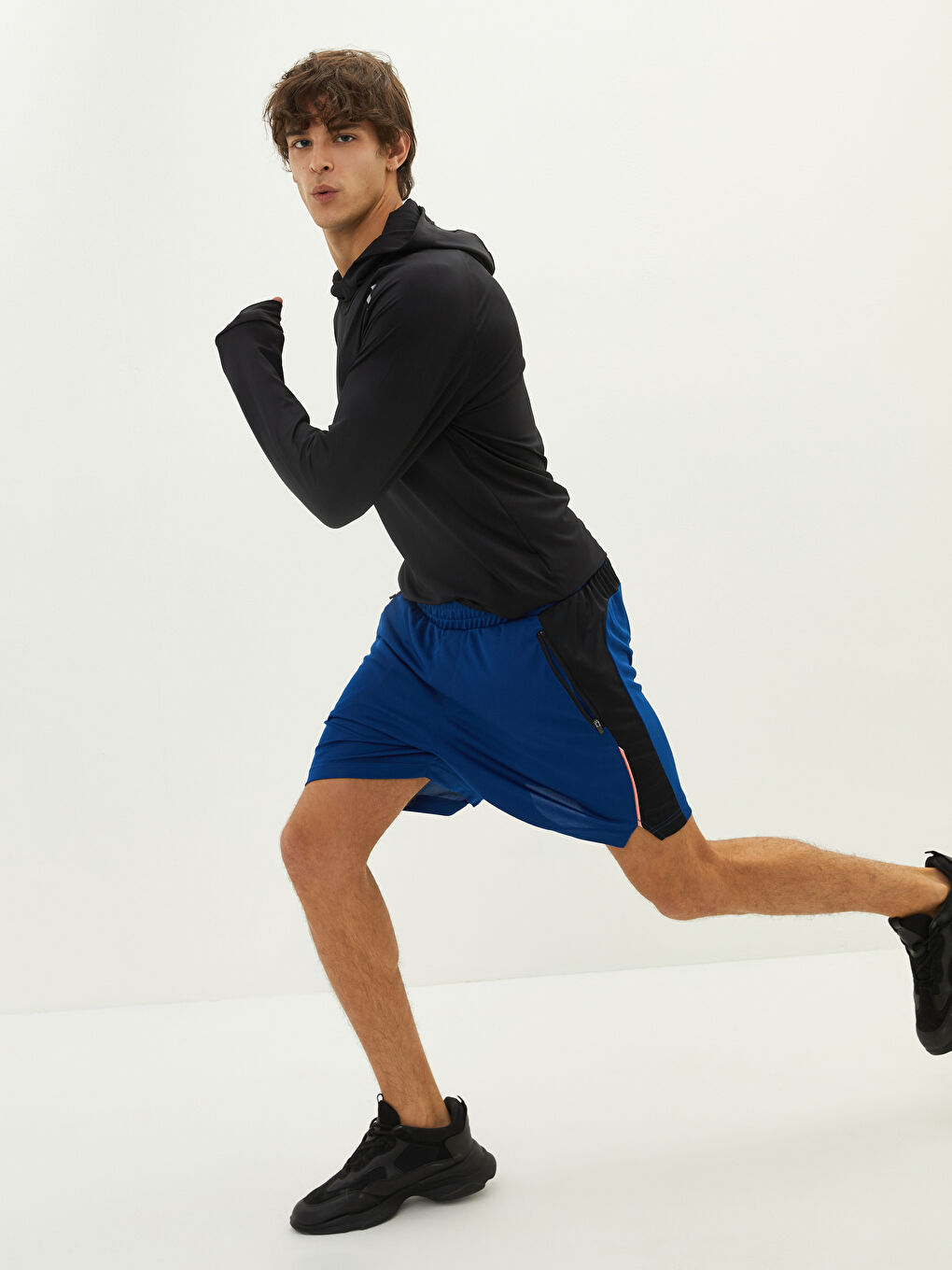 Mavi Standart Kalıp Erkek Spor Şort-3