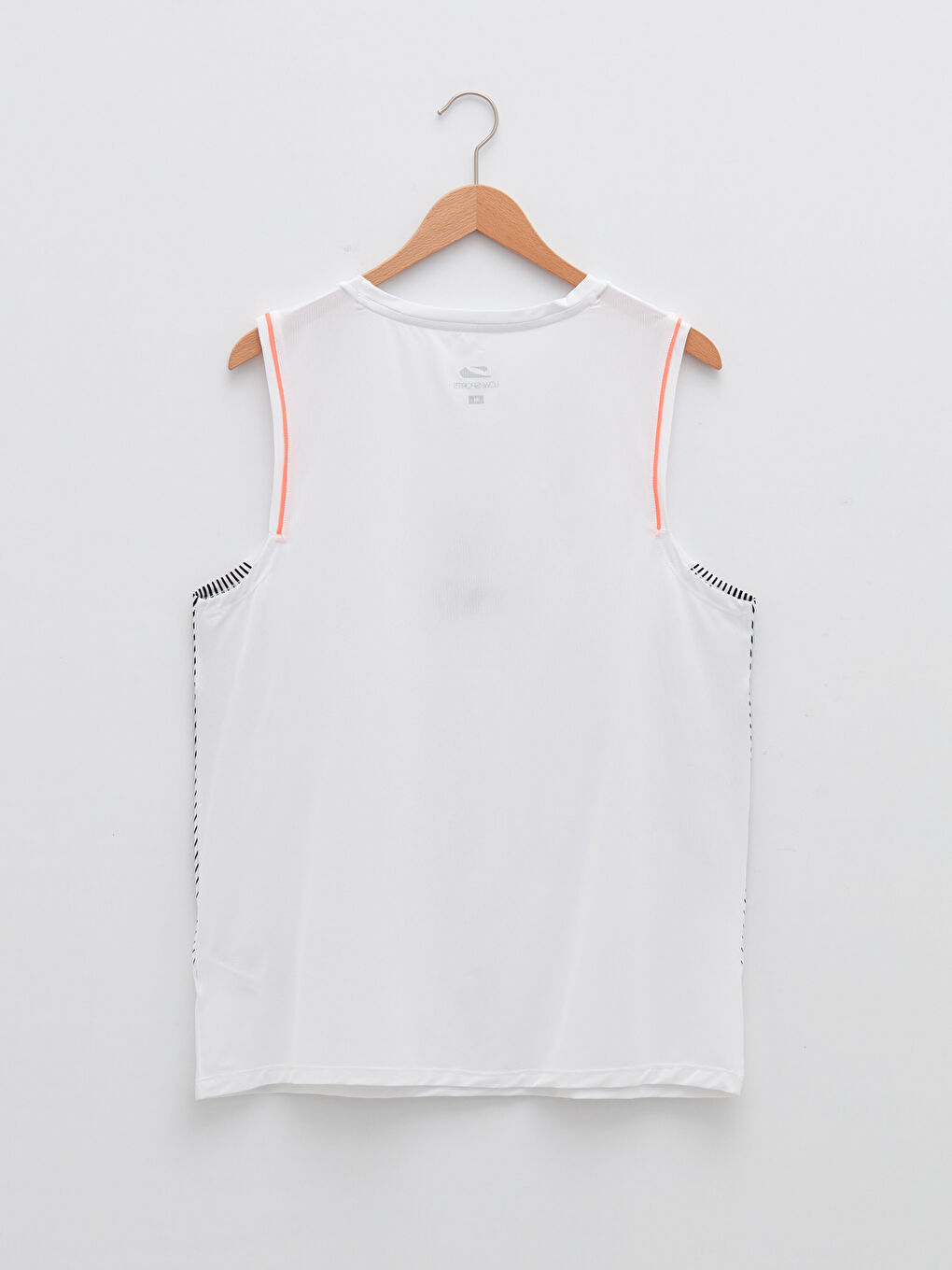 Beyaz Bisiklet Yaka Baskılı Erkek Kolsuz Tişört-7