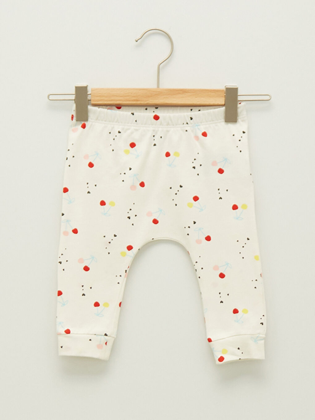 Ekru Bisiklet Yaka Uzun Kollu Baskılı Unisex Bebek Çıtçıtlı Body Pantolon ve Bere 3'lü Takım-6