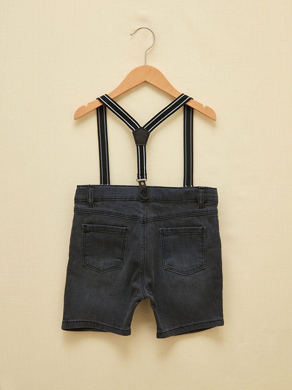 Ensemble Short en Jean et Bretelles pour Bébé Garçon-1