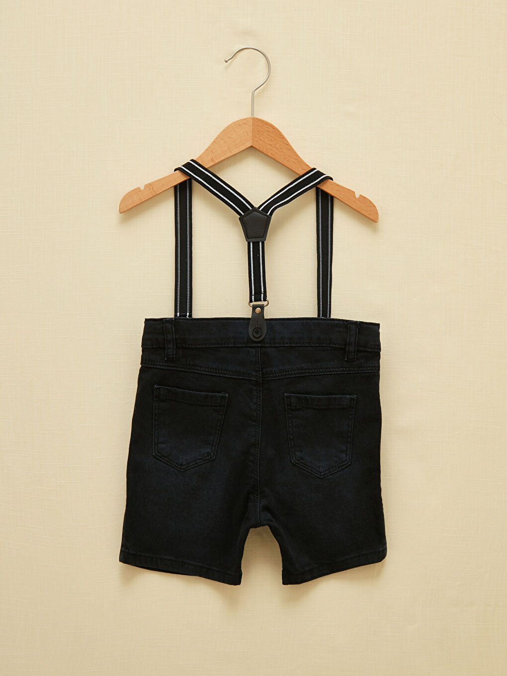 Ensemble Short en Jean et Bretelles pour Bébé Garçon-1