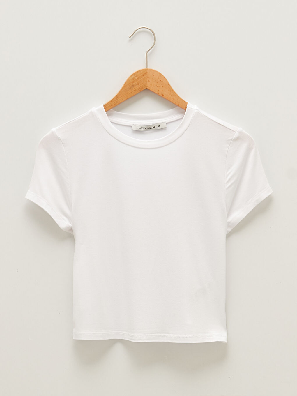 Bluse Für Damen Aus Jersey Mit Schlichtem Design Und Rundhalsausschnitt-5