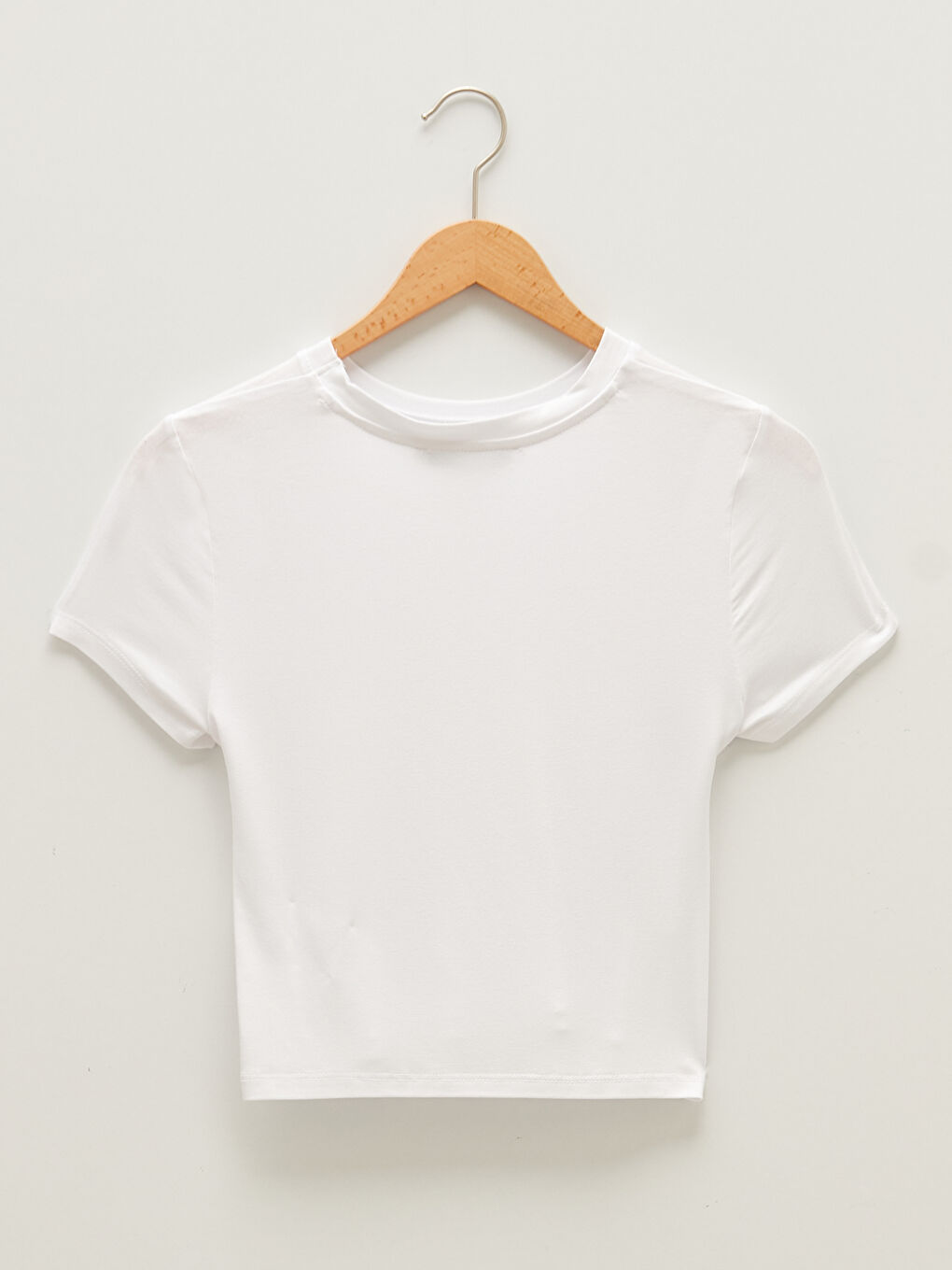 Bluse Für Damen Aus Jersey Mit Schlichtem Design Und Rundhalsausschnitt-6