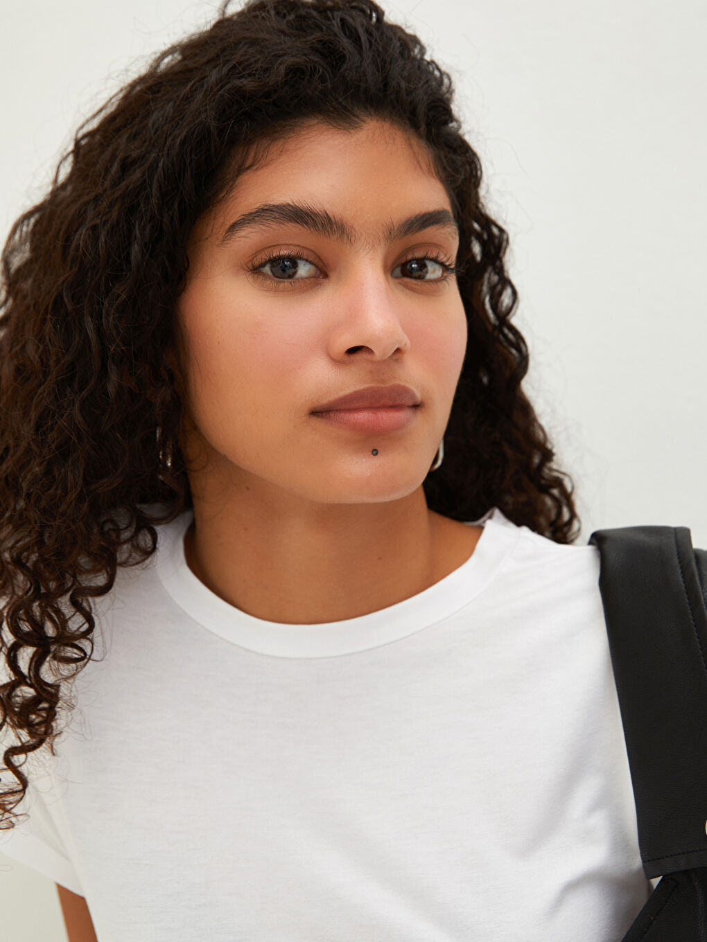 Bluse Für Damen Aus Jersey Mit Schlichtem Design Und Rundhalsausschnitt-3