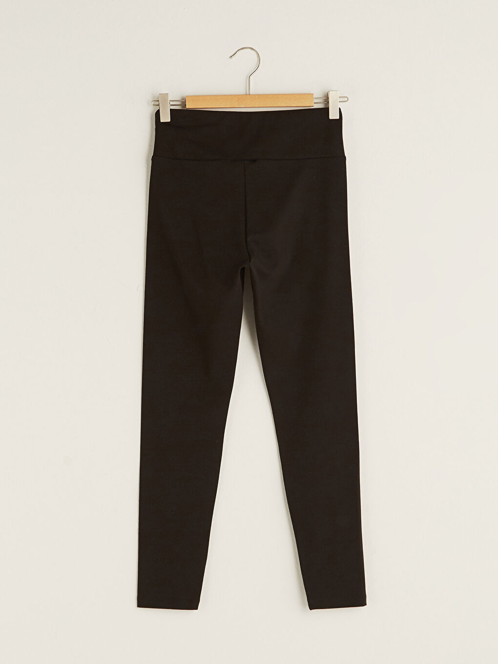 Siyah Beli Lastikli Slogan Baskılı Kadın Tayt-6